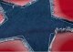 American Retro Denim Patch Star Short Sleeved T-shirt For Men And Women