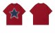 American Retro Denim Patch Star Short Sleeved T-shirt For Men And Women